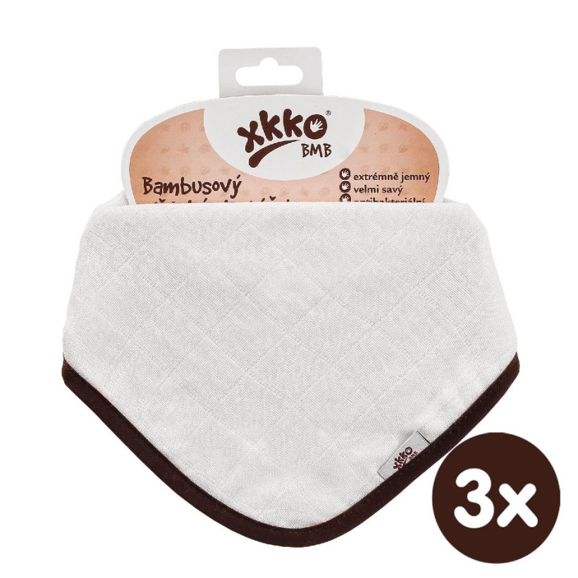 Bambusová šatka XKKO BMB - Natural 3x1ks VO bal.
