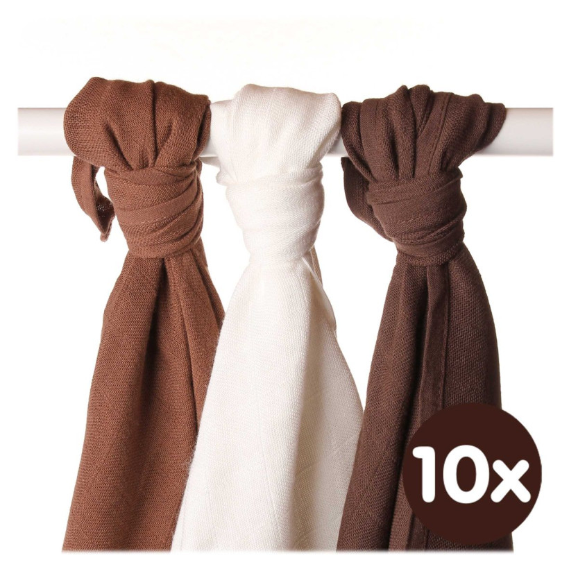 Bambusové plienky XKKO BMB 70x70 - Choco MIX 10x3ks VO bal.
