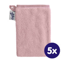 BIO bavlnené froté žinka XKKO Organic - Baby Pink 5x1ks (VO bal.)