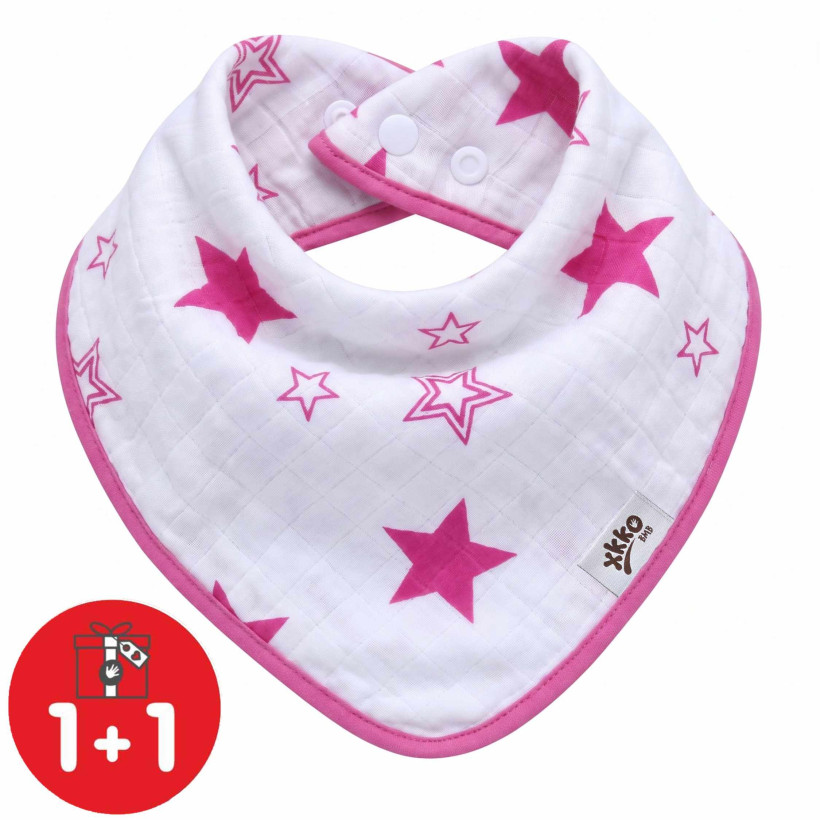 Bambusová šatka XKKO BMB - Magenta Stars