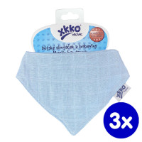 Šatka XKKO Organic Staré časy - Sky Blue 3x1ks VO bal.