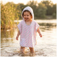 Bambusové pončo XKKO BMB - Cross Baby Pink