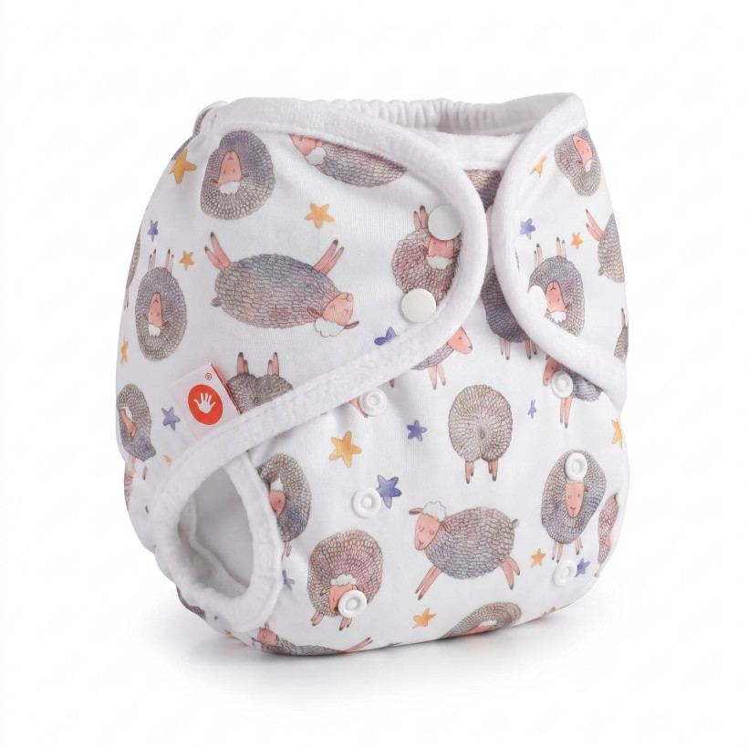 Vrchné plienkové nohavičky XKKO One Size - Dreamy Sheeps