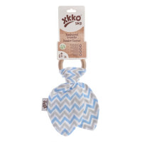 Hryzátko XKKO BMB Lístky - Chevron Baby Blue