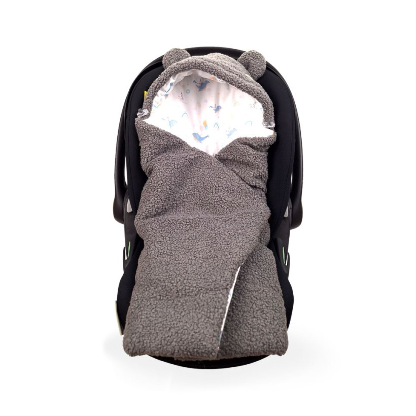Zimný zavinovací fusak do autosedačky XKKO LUX - Sky Whale