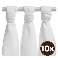 Bambusové plienky XKKO BMB 70x70 -  White 10x3ks VO bal.