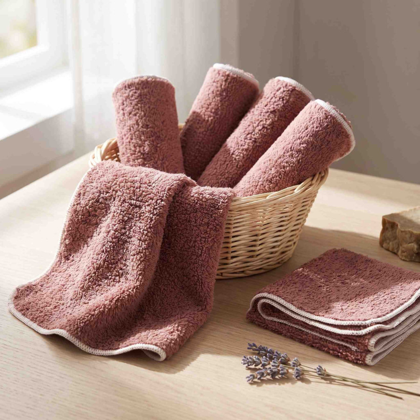 BIO bavlnené obrúsky XKKO Organic 21x21 - Mesa Rose