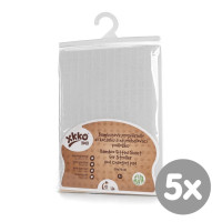Bambusové prestieradlo XKKO BMB 50x70 - Biele 5x1ks (VO bal.)