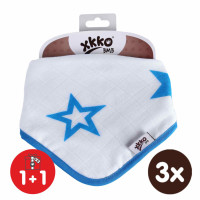 Bambusová šatka XKKO BMB - Cyan Stars 3x1ks VO bal.