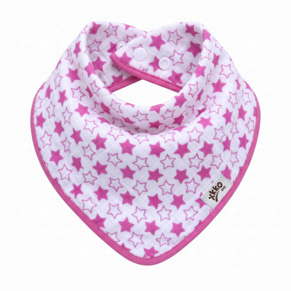 Bambusová šatka XKKO BMB - Little Stars Magenta