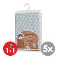 Bambusové prestieradlo XKKO BMB 50x70 - Mint Cross 5x1ks (VO bal.)